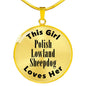 Polish Lowland Sheepdog - 18k Gold Finished Luxury Necklace