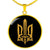 Stylized Tryzub - 18k Gold Finished Luxury Necklace
