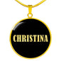 Christina v02 - 18k Gold Finished Luxury Necklace