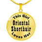 Oriental Shorthair v2 - 18k Gold Finished Luxury Necklace