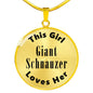 Giant Schnauzer - 18k Gold Finished Luxury Necklace