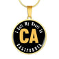 Heart In California - 18k Gold Finished Luxury Necklace