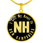 Heart In New Hampshire v02 - 18k Gold Finished Luxury Necklace