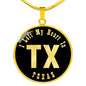 Heart In Texas v02 - 18k Gold Finished Luxury Necklace