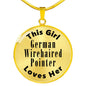 German Wirehaired Pointer - 18k Gold Finished Luxury Necklace