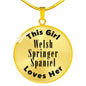 Welsh Springer Spaniel - 18k Gold Finished Luxury Necklace