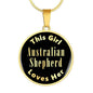 Australian Shepherd - 18k Gold Finished Luxury Necklace