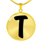 Initial T v1b - 18k Gold Finished Luxury Necklace