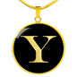 Initial Y v2a - 18k Gold Finished Luxury Necklace