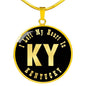 Heart In Kentucky v02 - 18k Gold Finished Luxury Necklace