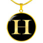 Initial H v2a - 18k Gold Finished Luxury Necklace