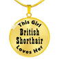 British Shorthair v2 - 18k Gold Finished Luxury Necklace