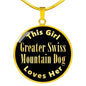 Greater Swiss Mountain Dog v2 - 18k Gold Finished Luxury Necklace