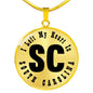 Heart In South Carolina v01 - 18k Gold Finished Luxury Necklace