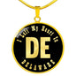 Heart In Delaware v02 - 18k Gold Finished Luxury Necklace