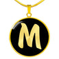 Initial M v2b - 18k Gold Finished Luxury Necklace