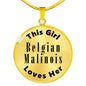 Belgian Malinois - 18k Gold Finished Luxury Necklace