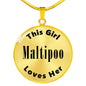 Maltipoo - 18k Gold Finished Luxury Necklace