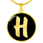 Initial H v2b - 18k Gold Finished Luxury Necklace