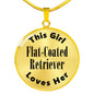 Flat-Coated Retriever - 18k Gold Finished Luxury Necklace