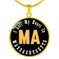 Heart In Massachusetts - 18k Gold Finished Luxury Necklace