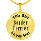 Border Terrier - 18k Gold Finished Luxury Necklace