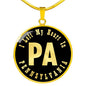 Heart In Pennsylvania v02 - 18k Gold Finished Luxury Necklace