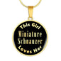 Miniature Schnauzer - 18k Gold Finished Luxury Necklace