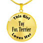 Toy Fox Terrier - 18k Gold Finished Luxury Necklace