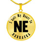 Heart In Nebraska v01 - 18k Gold Finished Luxury Necklace