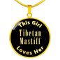 Tibetan Mastiff v2 - 18k Gold Finished Luxury Necklace