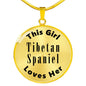 Tibetan Spaniel - 18k Gold Finished Luxury Necklace
