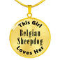 Belgian Sheepdog - 18k Gold Finished Luxury Necklace