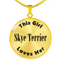 Skye Terrier - 18k Gold Finished Luxury Necklace