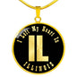 Heart In Illinois v02 - 18k Gold Finished Luxury Necklace