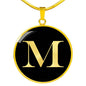 Initial M v2a - 18k Gold Finished Luxury Necklace