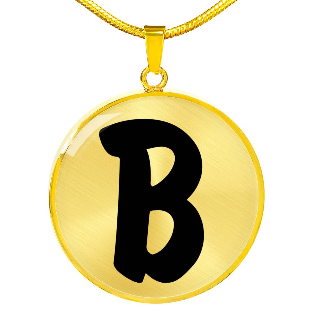 Initial B v1b - 18k Gold Finished Luxury Necklace