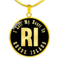 Heart In Rhode Island v02 - 18k Gold Finished Luxury Necklace