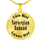 Norwegian Buhund - 18k Gold Finished Luxury Necklace