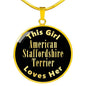 American Staffordshire Terrier v2 - 18k Gold Finished Luxury Necklace