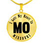 Heart In Missouri v01 - 18k Gold Finished Luxury Necklace