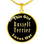 Russell Terrier v2 - 18k Gold Finished Luxury Necklace