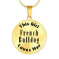 French Bulldog - 18k Gold Finished Luxury Necklace