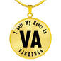 Heart In Virginia v01 - 18k Gold Finished Luxury Necklace