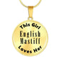 English Mastiff - 18k Gold Finished Luxury Necklace