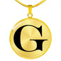 Initial G v1a - 18k Gold Finished Luxury Necklace