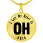 Heart In Ohio v01 - 18k Gold Finished Luxury Necklace