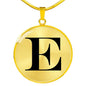 Initial E v1a - 18k Gold Finished Luxury Necklace