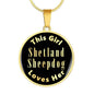 Shetland Sheepdog - 18k Gold Finished Luxury Necklace