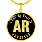 Heart In Arkansas v02 - 18k Gold Finished Luxury Necklace